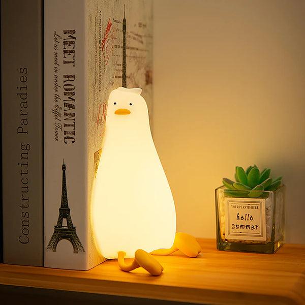 Luminária Pato™ Preguiçoso de Silicone Aciona com Tapa