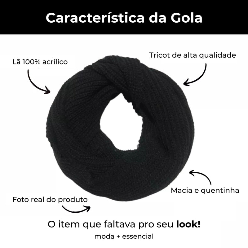 Cachecol Tricô Luxury™ em 3 Cores - Lançamento Sper
