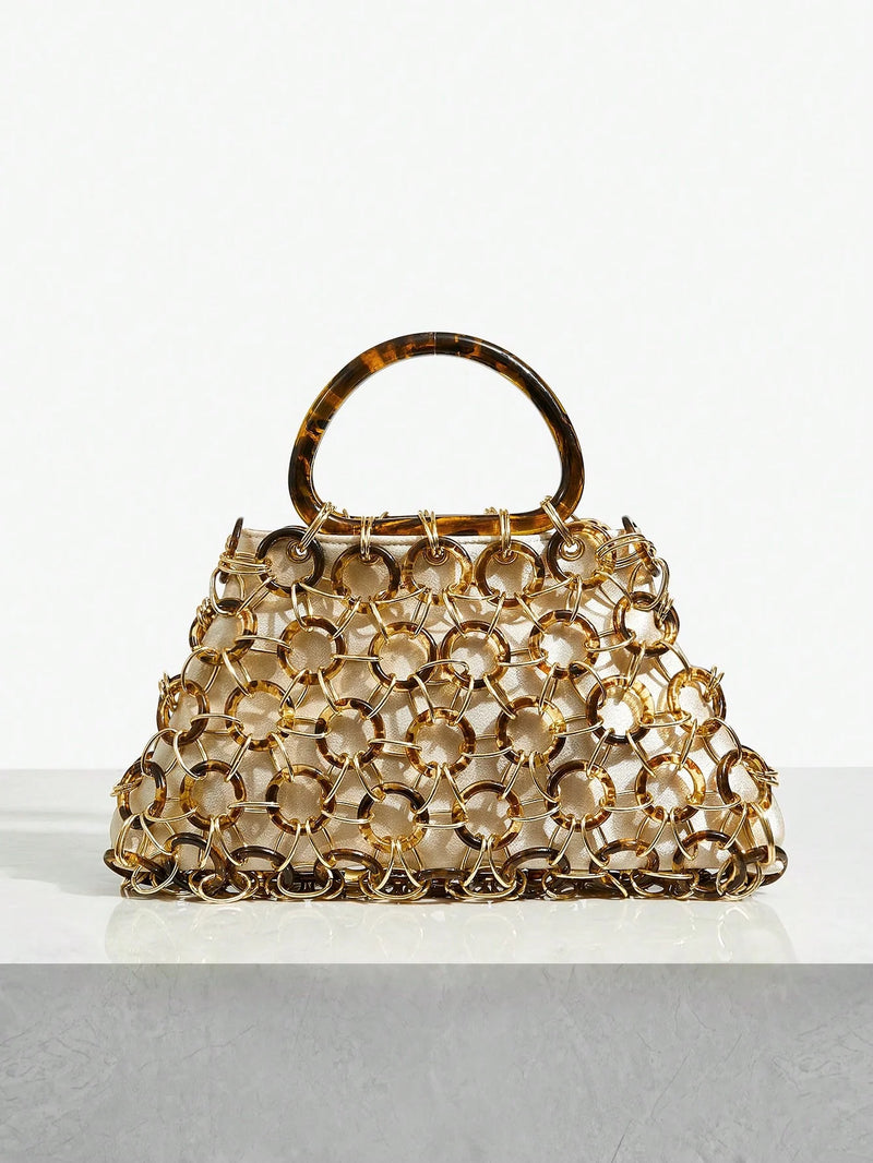 Bolsa Grande com Design de Anel Circular Sper
