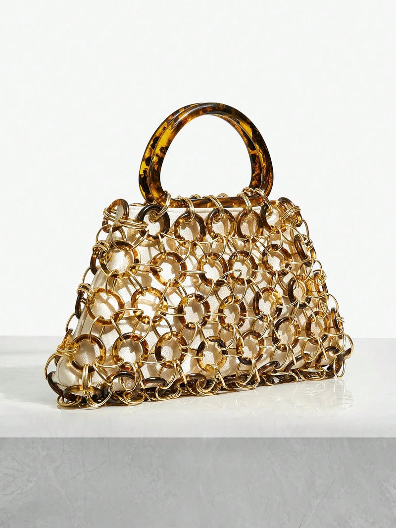 Bolsa Grande com Design de Anel Circular Sper