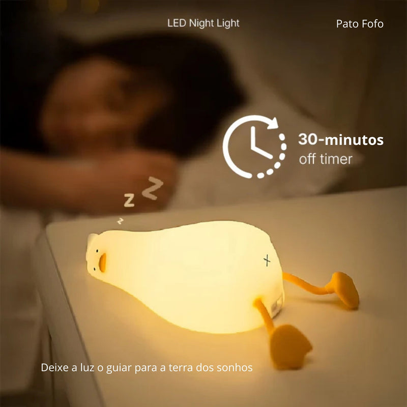 Luminária Pato™ Preguiçoso de Silicone Aciona com Tapa
