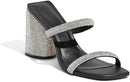 Sapato Mule Strass Salto Bloco Novidade