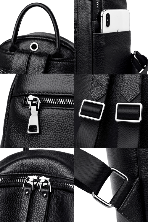 Mochila Feminina em Couro Genuíno Ariel