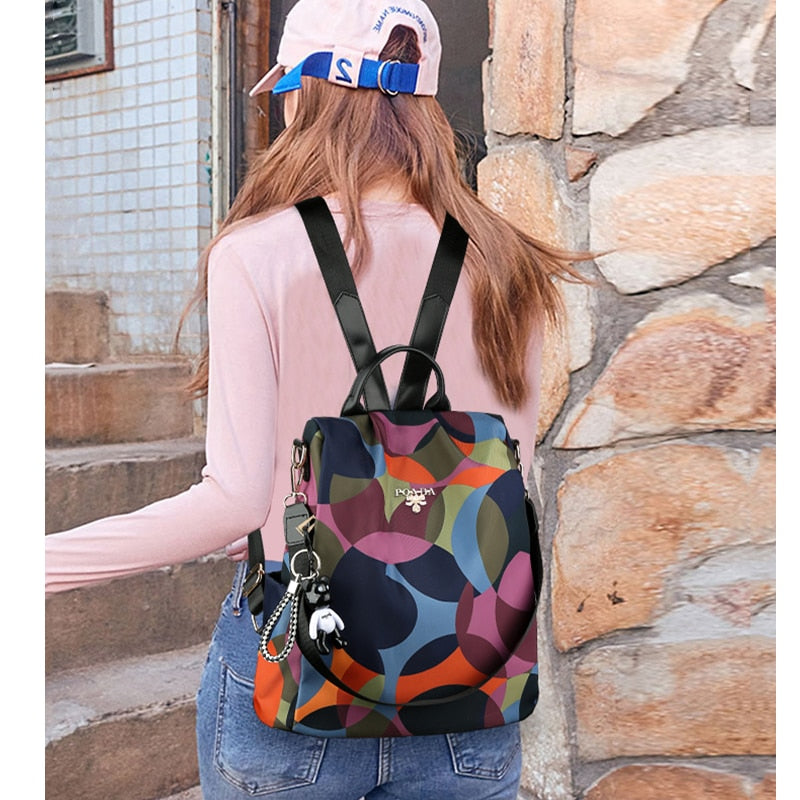 Mochila Anti-Furto Feminina Florata