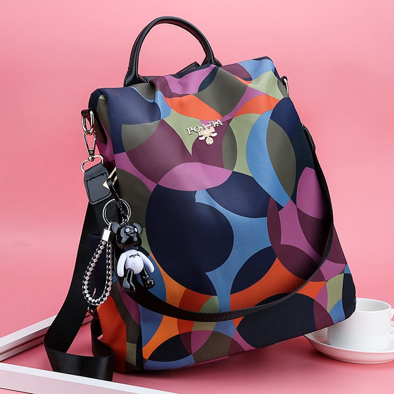 Mochila Anti-Furto Feminina Florata