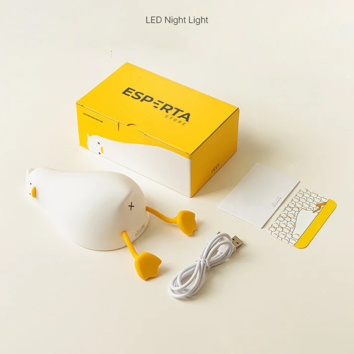 Luminária Pato™ Preguiçoso de Silicone Aciona com Tapa