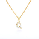 Colar com Inicial de Pingente Cravejado