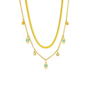 Colar Duplo Olho Grego