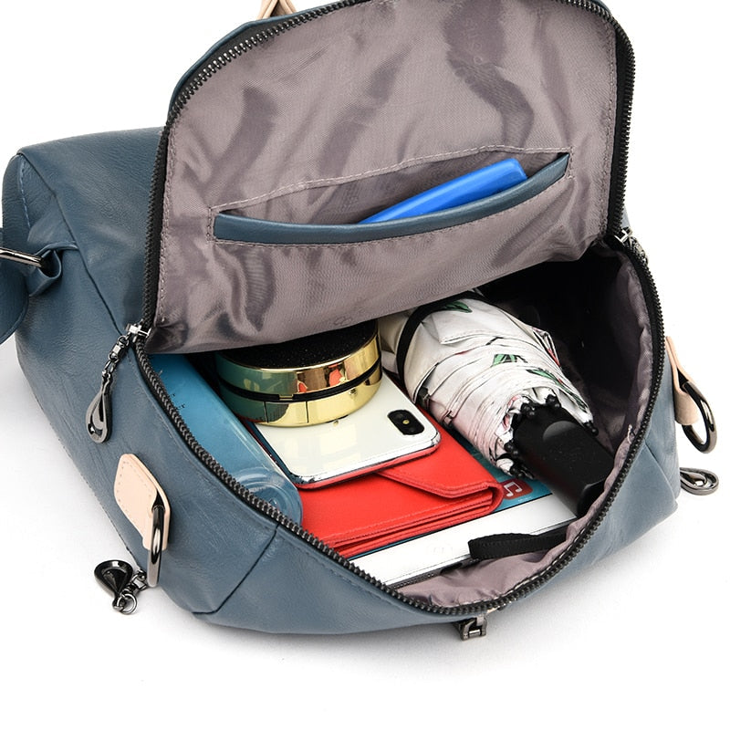 Mochila Feminina em Couro Vienza