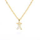 Colar com Inicial de Pingente Cravejado