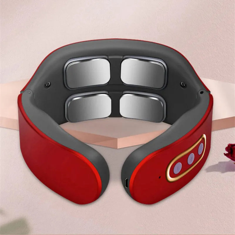Massageador Cervical Elétrico 6 Modos Ultrassônico Alívio de Dores