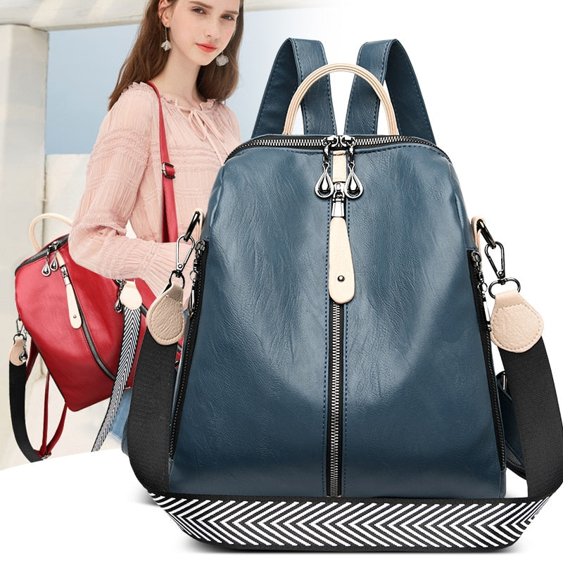 Mochila Feminina em Couro Vienza