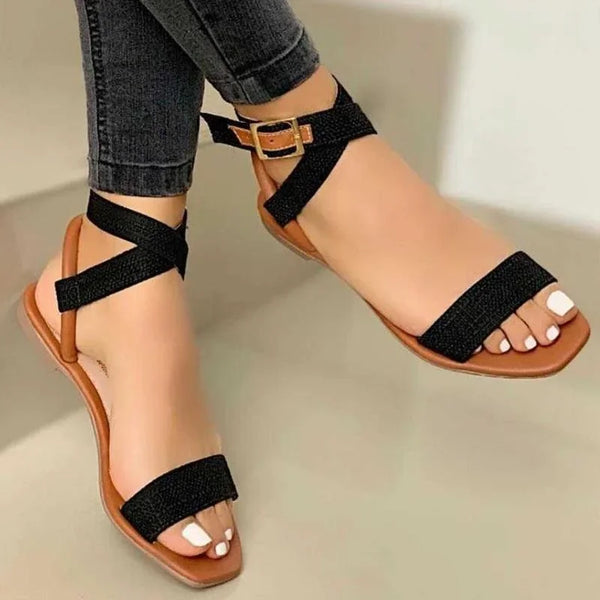 Sandália Rasteirinha em PU: Estilo Casual e Conforto para Todos os Dias!