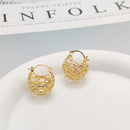 Brincos Ocos de Argola Tendência de Moda