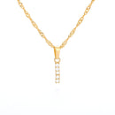 Colar com Inicial de Pingente Cravejado