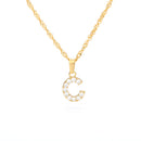 Colar com Inicial de Pingente Cravejado