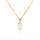 Colar com Inicial de Pingente Cravejado