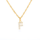 Colar com Inicial de Pingente Cravejado