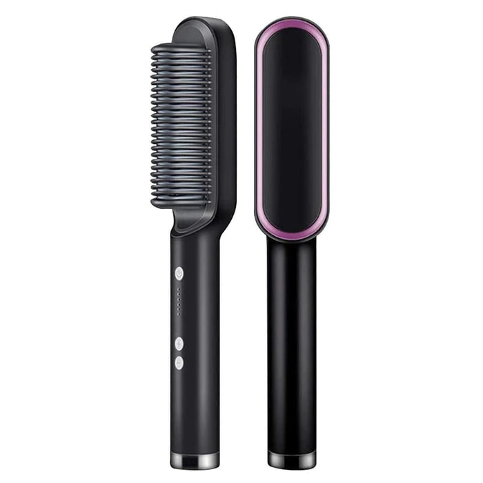 Escova Alisadora 5 em 1 - Alisa, Seca, Hidrata, Modela e Anti-Frizz